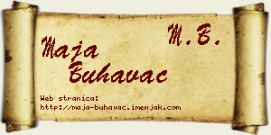 Maja Buhavac vizit kartica